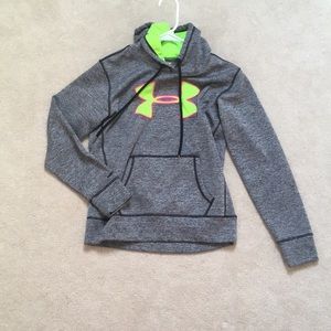 Under Armour gray sweatshirt.
